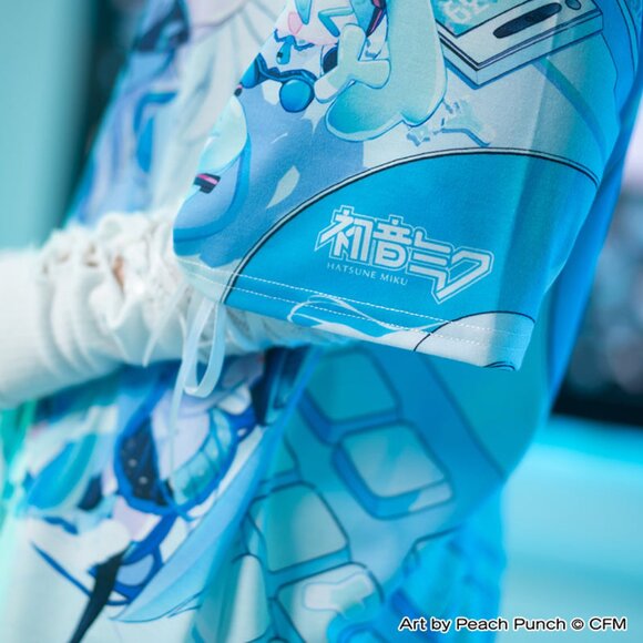 NEW ACDC RAG x Hatsune Miku Forever White Blue Tee - Picture 5 of 8